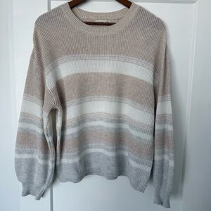 Gentle Fawn Fonda Pullover - Oatmeal Stripe - Size Medium